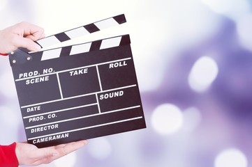 Clapperboard.