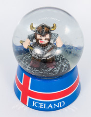 Figure of a Viking in a bubble