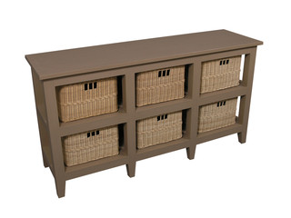 Classy and Modern Luxury Wooden Storage Buffet Cabinet for Home Interiors Furniture in Isolated Background