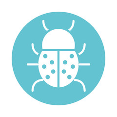 cute ladybug spring insect block style