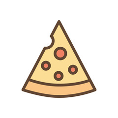 Isolated pizza food line and fill style icon vector design
