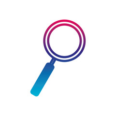 Isolated lupe gradient line style icon vector design