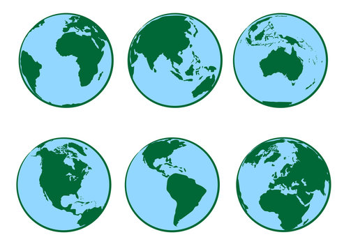 planet earth vector set collection graphic clipart design