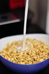 Milk Poured on Cereals