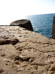 Rocks close up by the sea