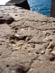Rocks close up by the sea