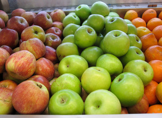 A Pile of Apples and Mandarins