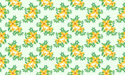 Elegant floral spring pattern background, with beautiful of leaf and floral design.