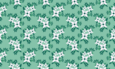 Elegant floral spring pattern background, with beautiful of leaf and floral design.