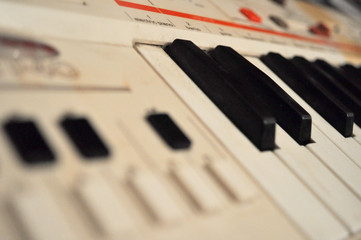 Retro Synthesizer Closeup