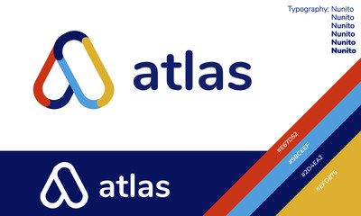 Atlas logo | Keychain logo in the shape of the letter A logo