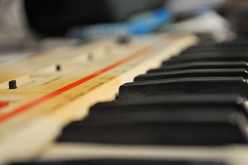 Retro Synthesizer Closeup