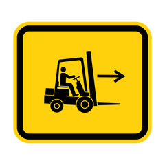 Forklift Point Right Symbol Sign Isolate On White Background,Vector Illustration EPS.10