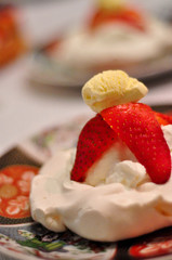 Pavlova with Strawberries