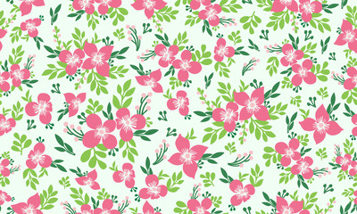 Unique banner design for spring, with antique design of leaf and floral pattern background.