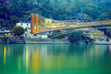 Ram Jhula This long famous pedestrian suspension bridge crossing the Ganges River offers scenic...