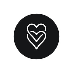 heart in heart flat icon