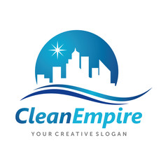 City cleaning, House Cleaning, Cleaning Service Business Logo