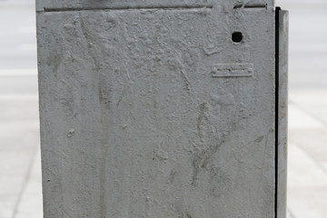 gray rough painted metal wall background