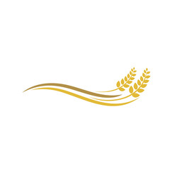 Obraz premium Wheat rice agriculture logo, Wheat grain, Wheat Nutrition, Wheat rice agriculture logo Inspiration vector