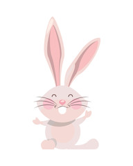 cute rabbit easter animal character