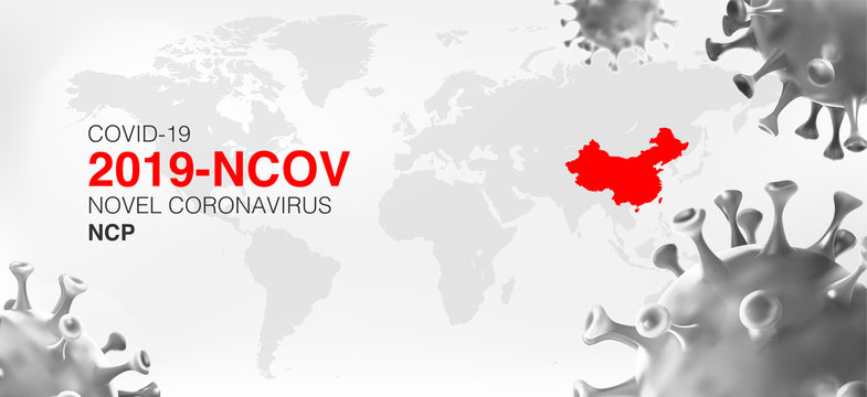 China epidemic coronavirus 2019-nCoV in Wuhan, Novel Coronavirus (2019-nCoV). Virus Covid 19-NCP. nCoV denoted is single-stranded RNA virus.