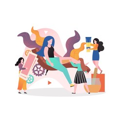 Epilation vector concept for web banner, website page