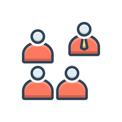 Color illustration icon forexclude  