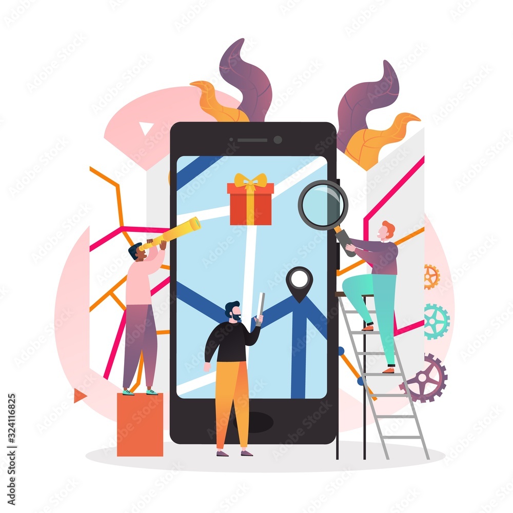 Poster quest game vector concept for web banner, website page