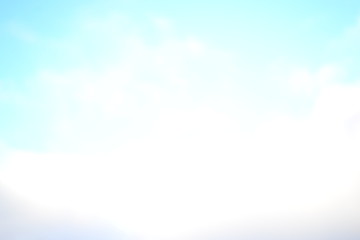 Bright white clouds on blue sky. Beautiful blurred background.