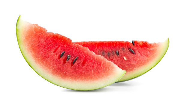 sliced fresh watermelon an isolated on white background