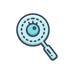 Color illustration icon for observant 