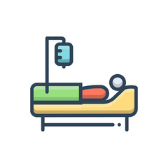 Color illustration icon for patient 