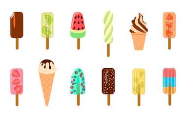 Bundle of Popsicles and ice-cream
