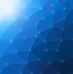 Obraz premium Blue background abstract Polygonal ( Low-Poly )Triangular Modern Geometric. Style With Gradient.