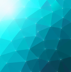 Blue background abstract Polygonal  ( Low-Poly )Triangular Modern Geometric. Style With Gradient.