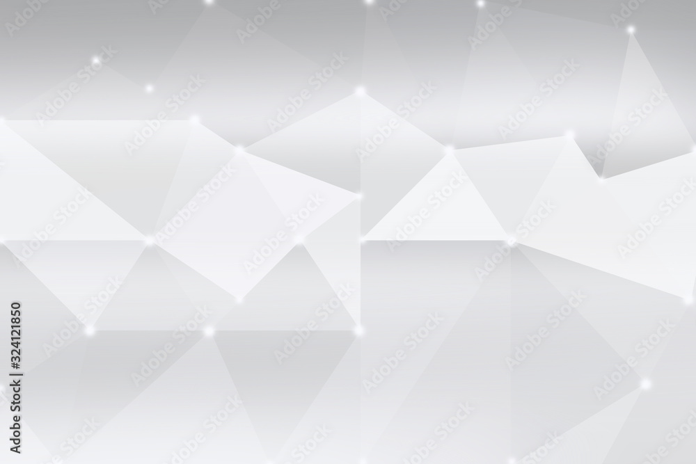 Poster white background abstract polygonal ( low-poly )triangular modern geometric. style with gradient. fu
