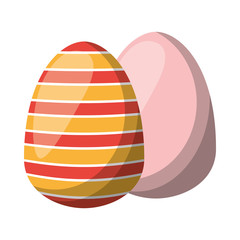 pair easter eggs painted icon