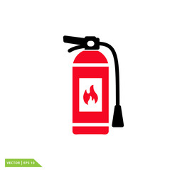 Extinguisher icon vector logo design template