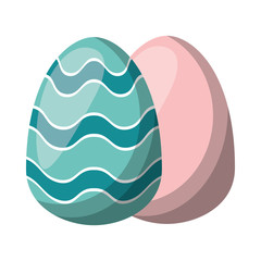 pair easter eggs painted icon