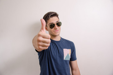 Attractive young man with sunglasses
