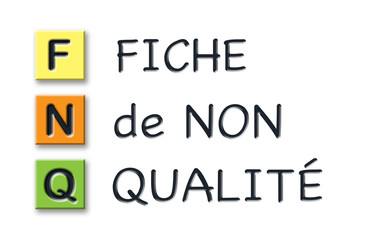 FNQ initials in colored 3d cubes with meaning in french language