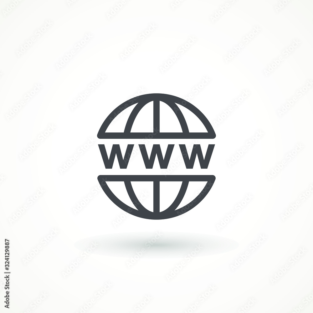 Poster go to web icon in trendy isolated on white background. website pictogram. internet symbol for your w