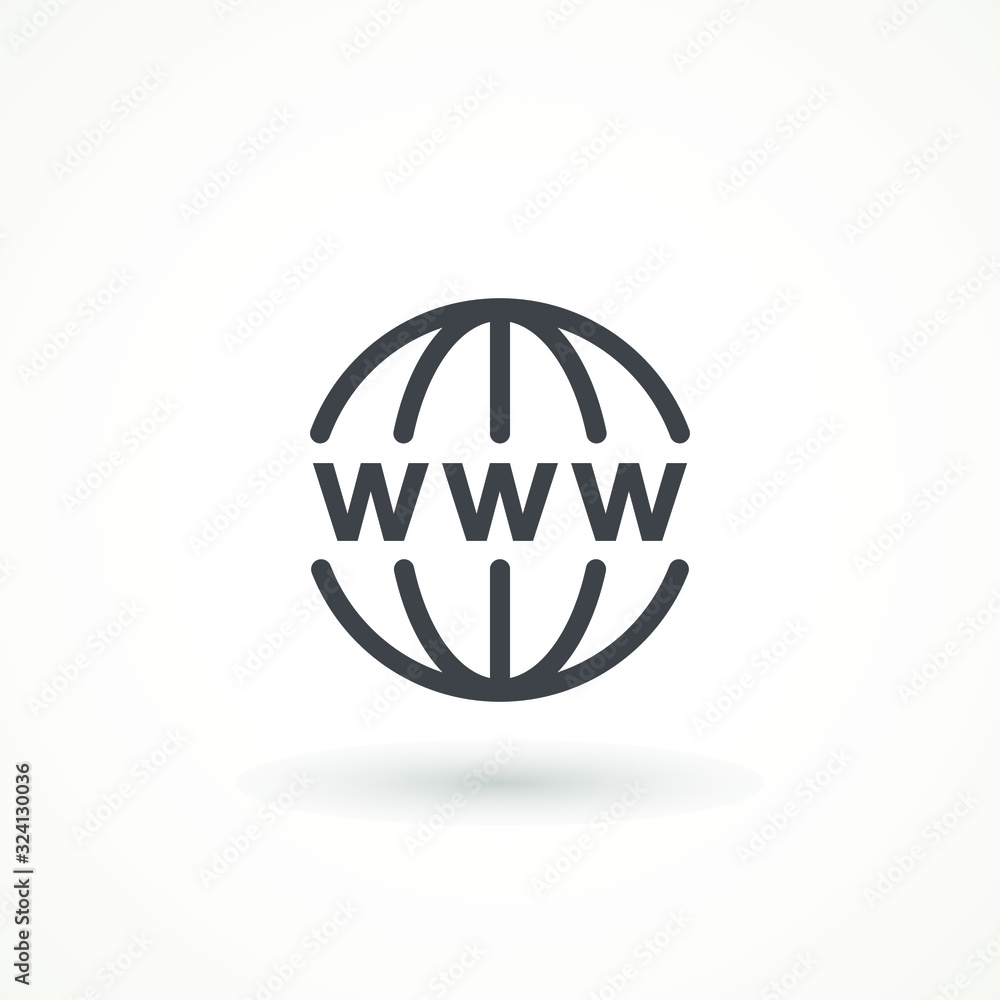 Poster go to web icon in trendy isolated on white background. website pictogram. internet symbol for your w