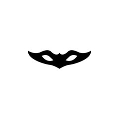 Naklejka premium Carnival mask glyph icon, thin line vector sign, linear style pictogram isolated on white. Masquerade symbol, logo illustration. Editable stroke on white background