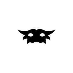 Carnival mask glyph icon, thin line vector sign, linear style pictogram isolated on white. Masquerade symbol, logo illustration. Editable stroke on white background