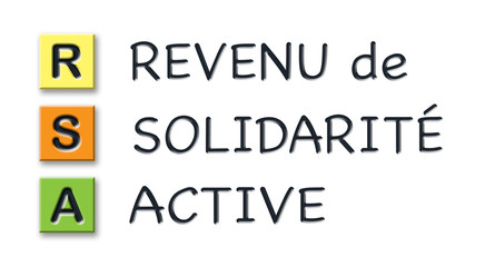 RSA initials in colored 3d cubes with meaning in french language