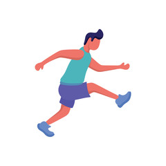 Fototapeta na wymiar Marathon, Jogging, Run Flat Illustration Vector
