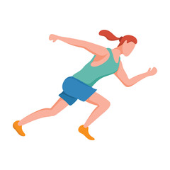 Fototapeta na wymiar Marathon, Jogging, Run Flat Illustration Vector
