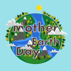 Mother earth day concept.
